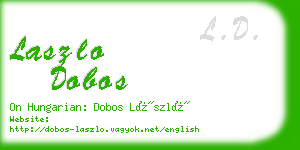 laszlo dobos business card